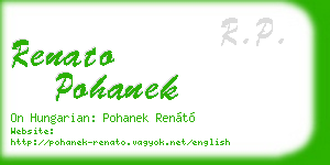 renato pohanek business card